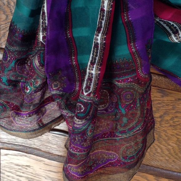 🍀  Ladies Royal Art Deco Scarf - Picture 7 of 8